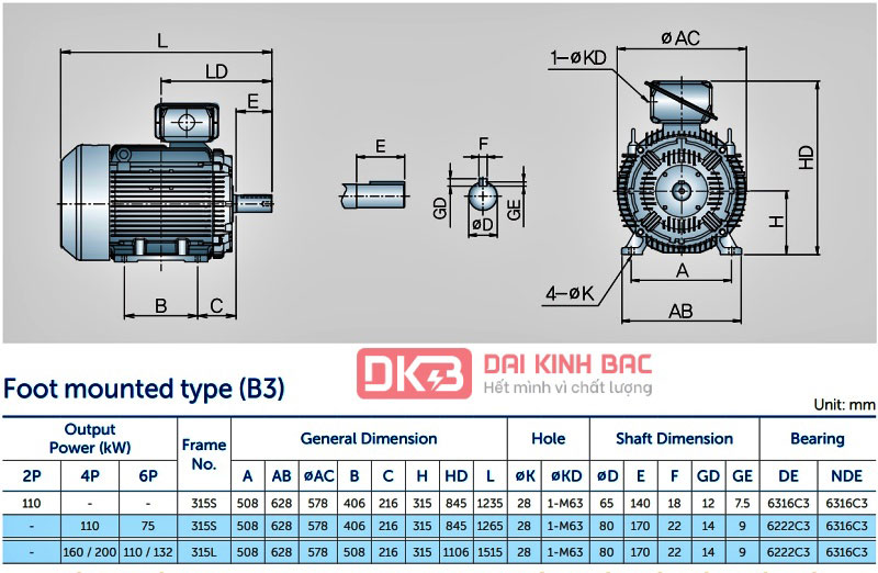 Động Cơ Bơm Nước 110KW - 150HP Hyosung Hàn Quốc