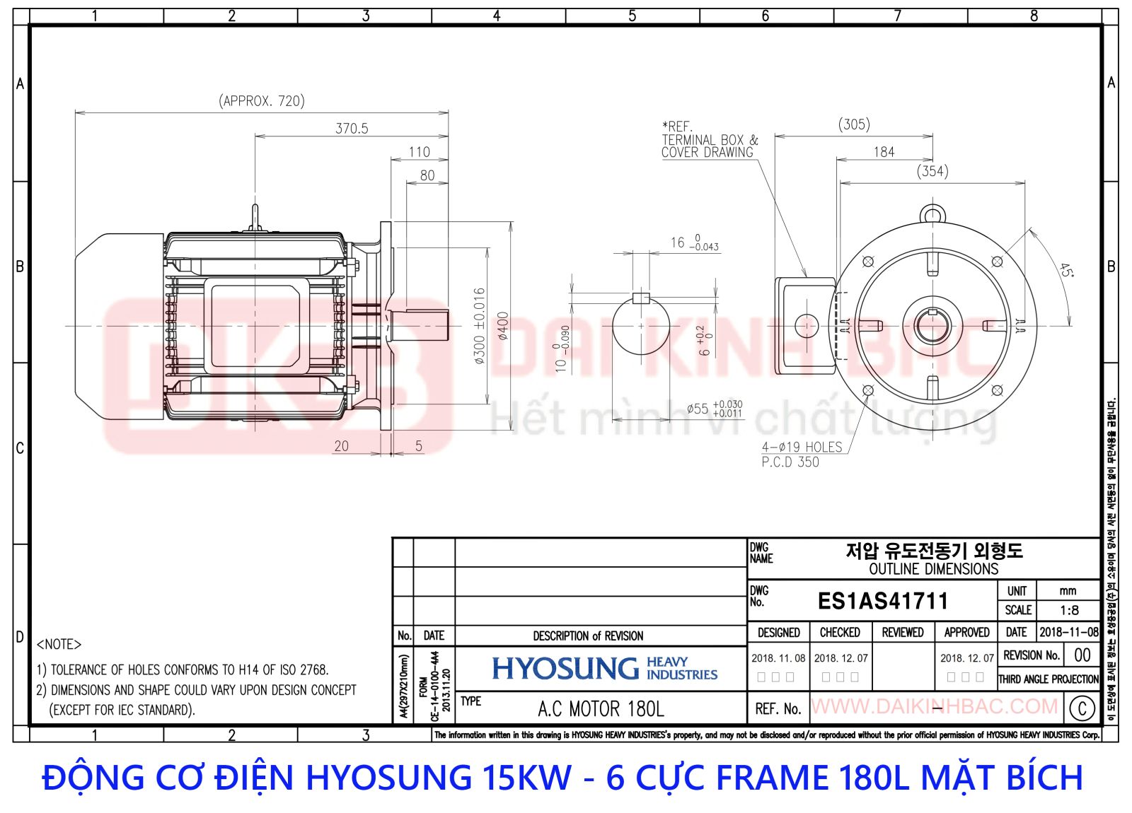 ban ve dong co dien hyosung 15kw mat bich