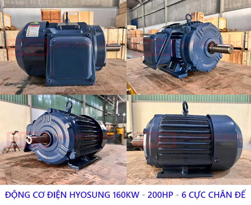 dong co dien hyosung 160kw chan de