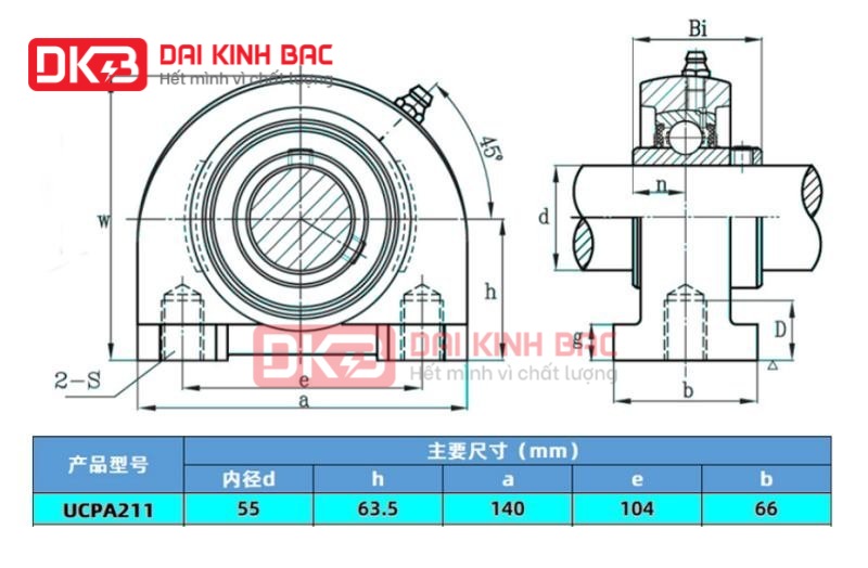 gối đỡ vòng bi ucpa 211