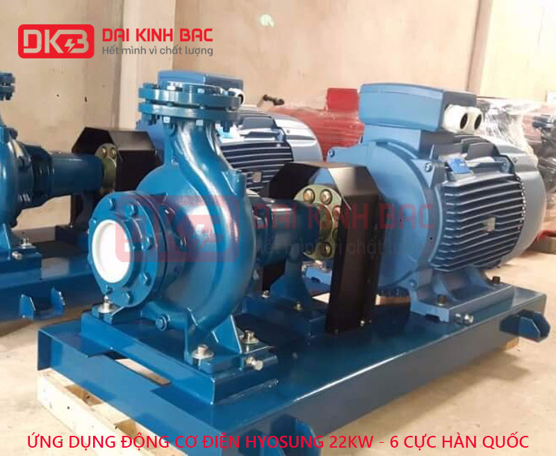 ung dung bom cua dong co dien hyosung 22kw