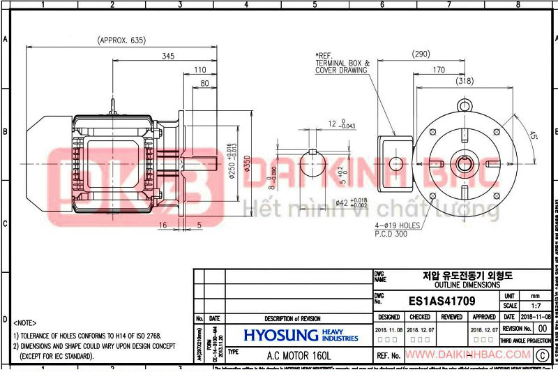 động cơ bơm nước 18.5kw 25hp hyosung hàn quốc