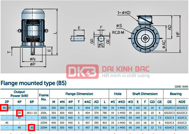 động cơ bơm nước 30kw 40hp hyosung hàn quốc