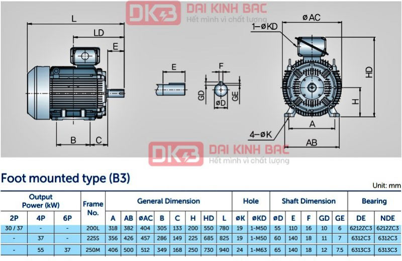 Động Cơ Bơm Nước 37KW - 50HP Hyosung Hàn Quốc