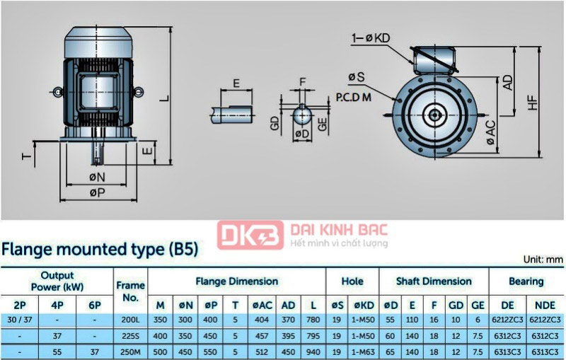 Động Cơ Bơm Nước 37KW - 50HP Hyosung Hàn Quốc