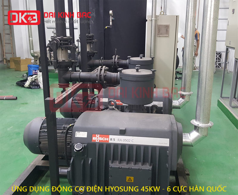 ung dung bom cua dong co dien hyosung 45kw