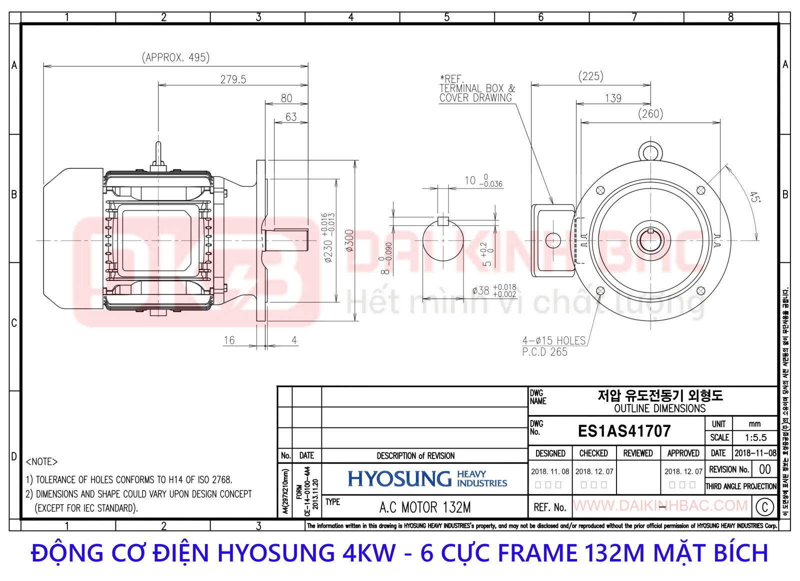 ban ve dong co dien hyosung 4kw 6 cuc mat bich