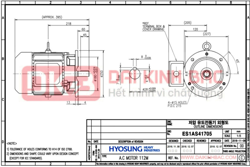 động cơ bơ nước 4kw 5.5hp hyosung hàn quốc