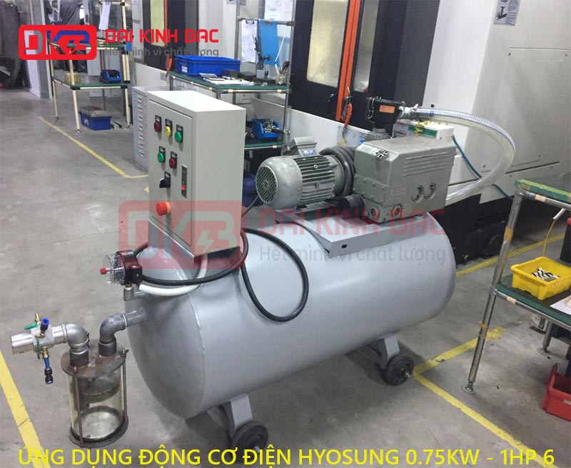 ung dung bom cua dong co dien hyosung 0.75kw 6 cuc