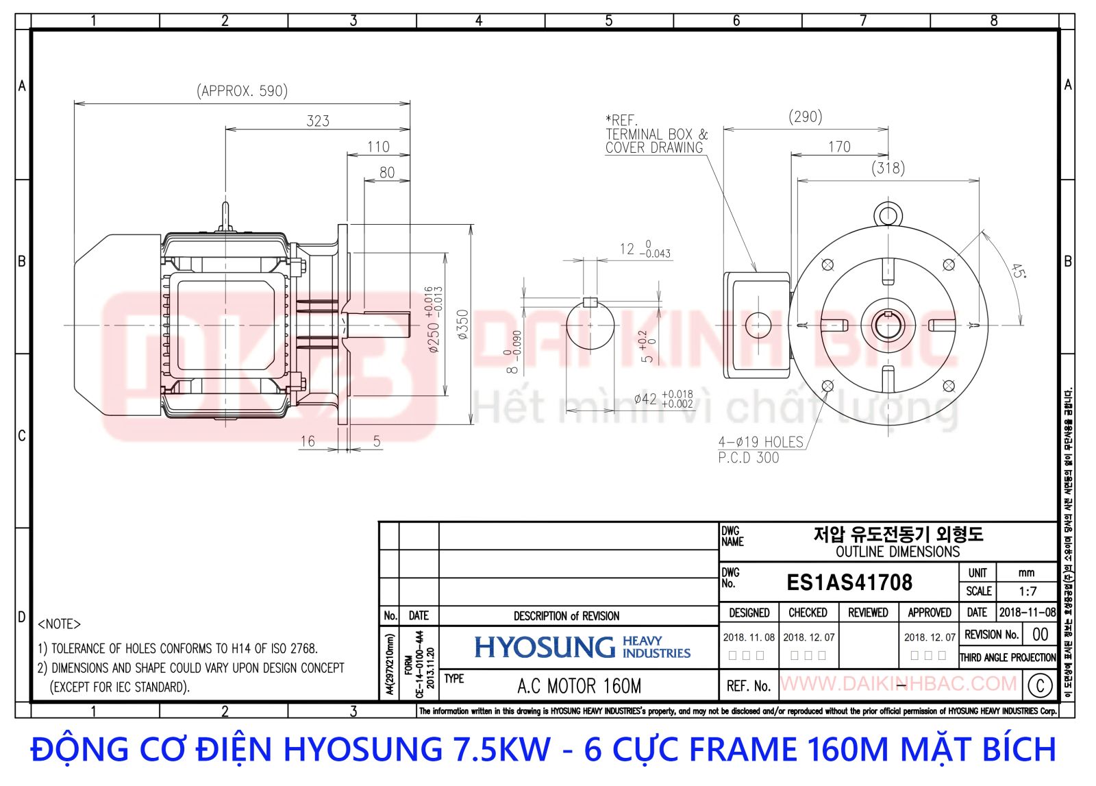 ban ve dong co dien hyosung 7.5kw mat bich