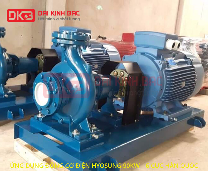 ung dung bom cua dong co dien hyosung 90kw