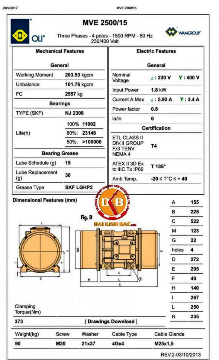 bản vẽ chi tiết động cơ rung 4 cưc