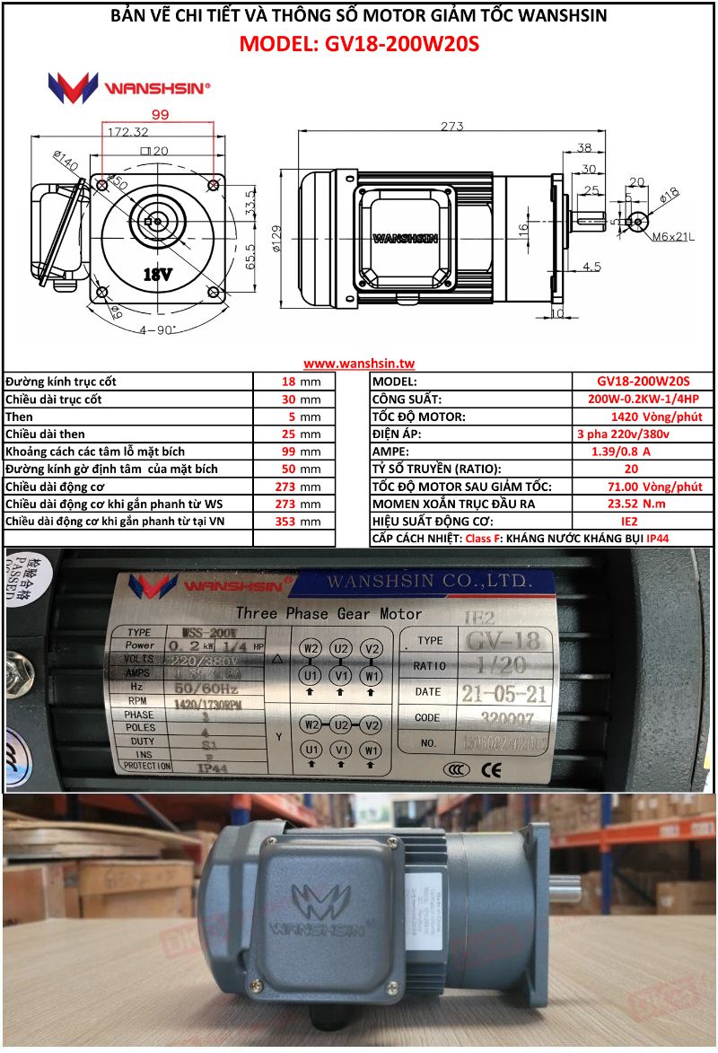 ban-ve-dong-co-giam-toc-mat-bich-Wanshsin-GV18-200W-20S