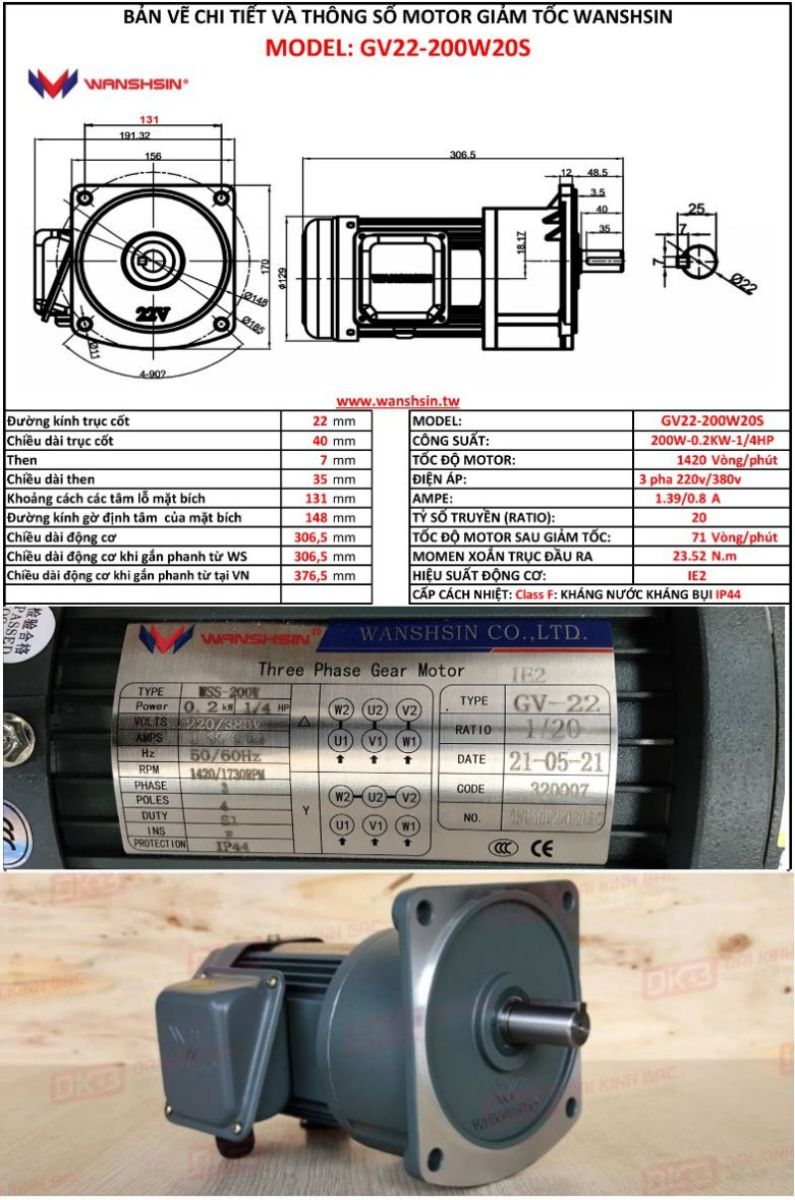 ban-ve-dong-co-giam-toc-mat-bich-Wanshsin-GV22-200W-20S