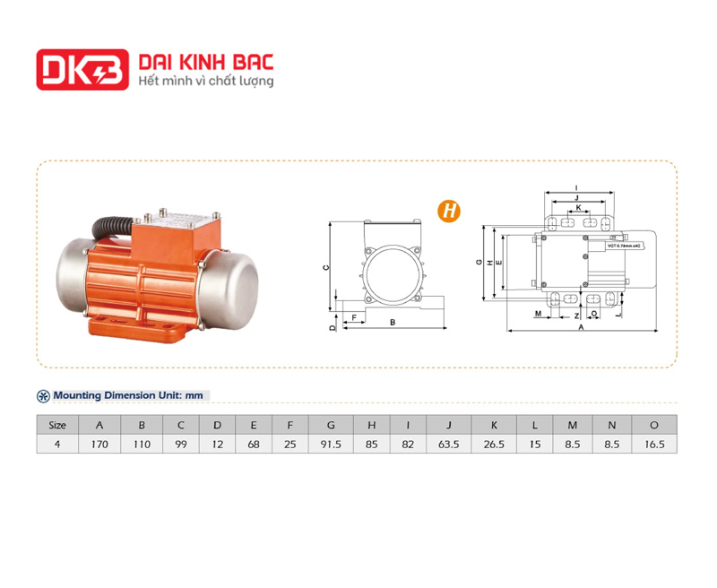 Động Cơ Rung Mini 70w 1 pha 220v