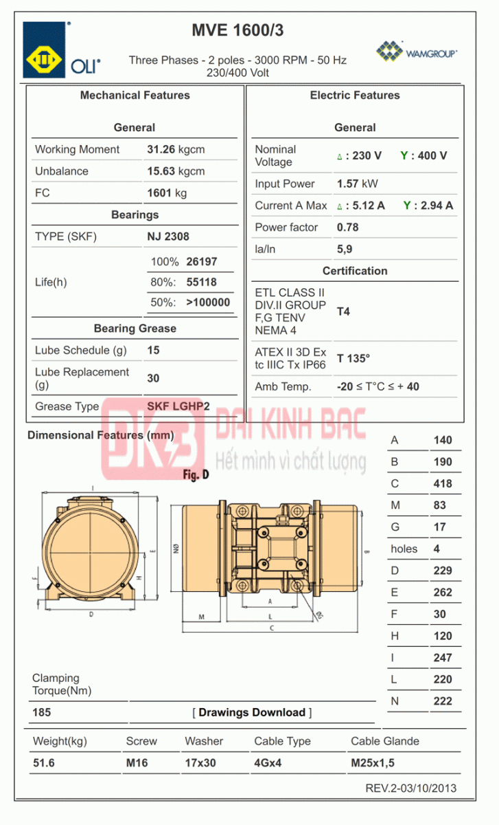 bản vẽ động cơ rung oli 2 cực 1.6kw