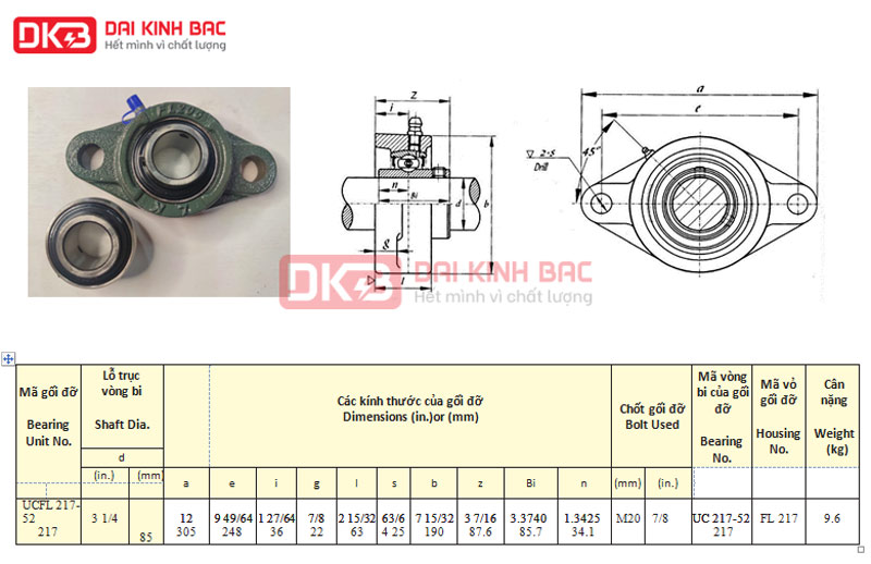 gối đỡ vòng bi ucfl 217