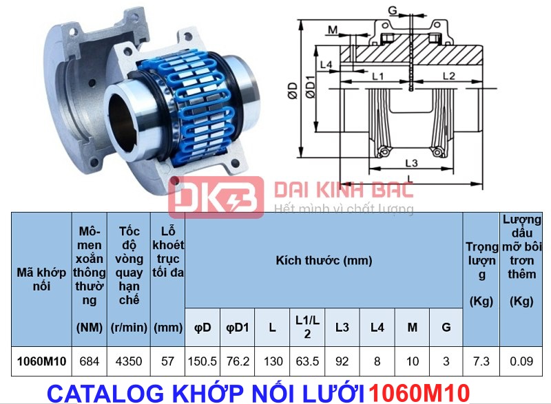 Catalog khớp nối lưới 1060M10