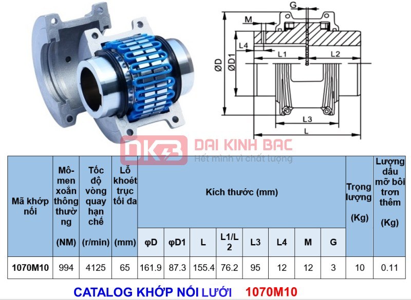 catalog khớp nối lưới 1070M10