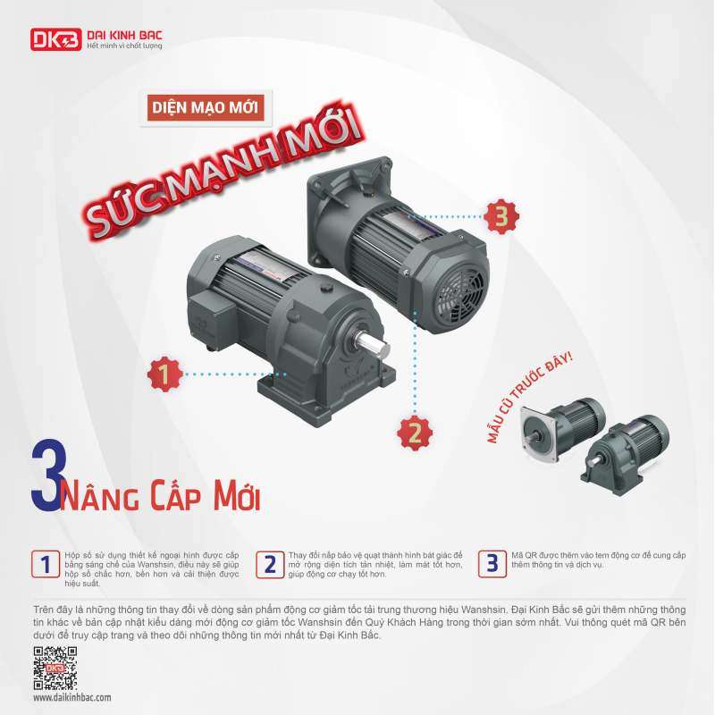 Động Cơ Giảm Tốc Mặt Bích Wanshsin GV18-100W-3S