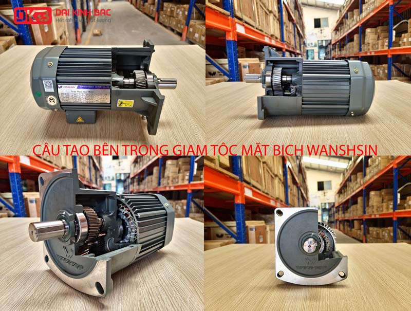 động cơ giảm tốc mặt bích wanshsin gv18-100w-60s