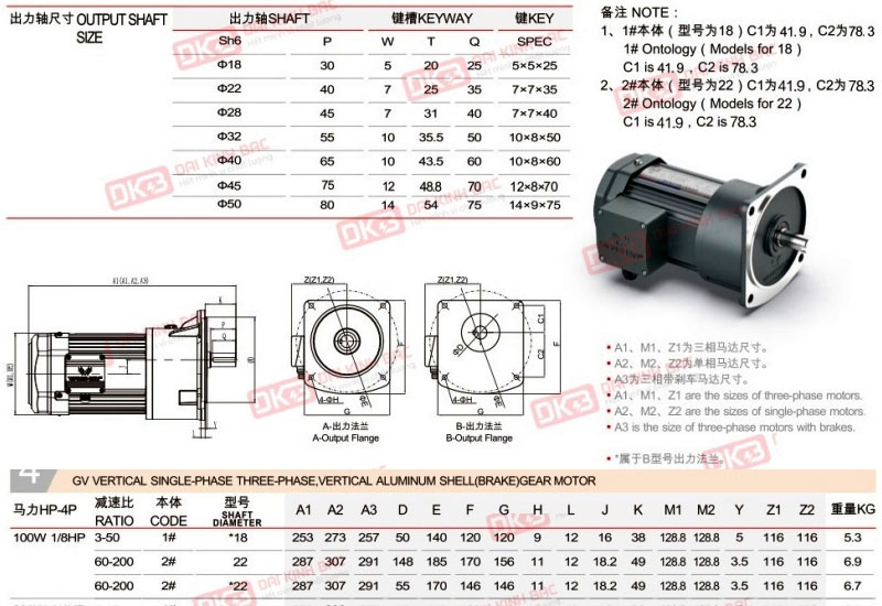động cơ giảm tốc mặt bích wanshsin gv22-100w-80s