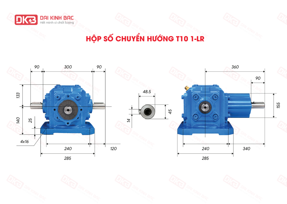 Hộp số chuyển hướng t10-1:1