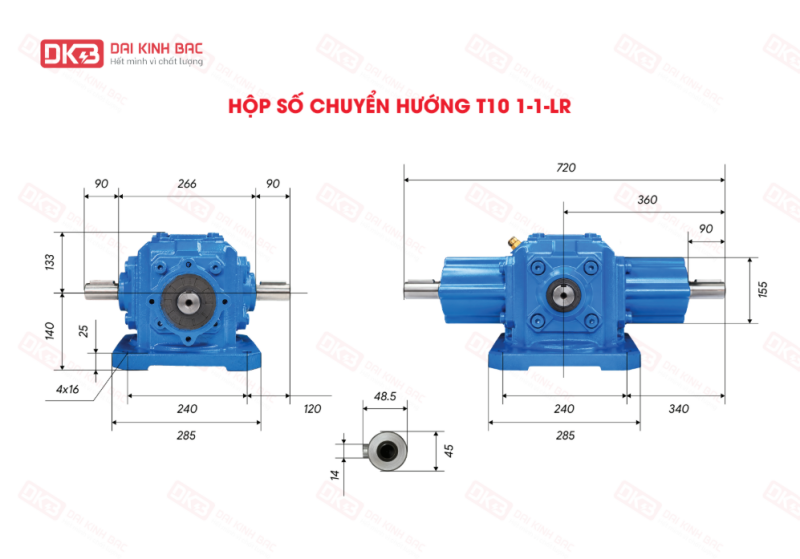 hộp số chuyển hướng t10-2:1