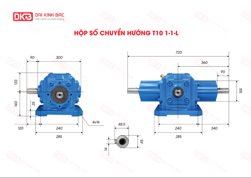 hộp số chuyển hướng t10-3:1
