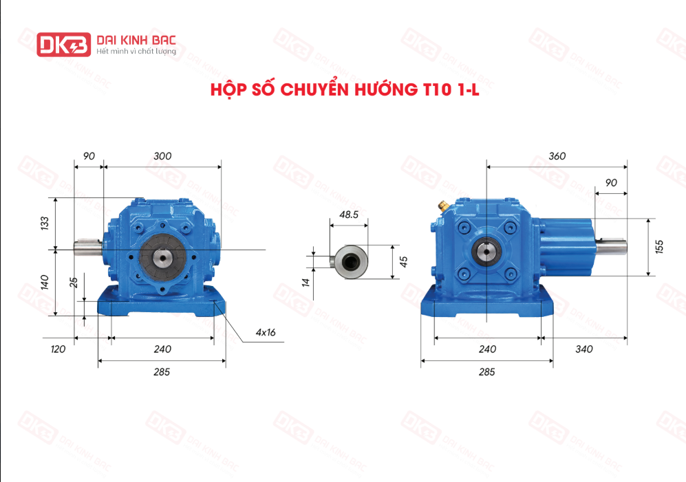 hộp số chuyển hướng t10-3:1