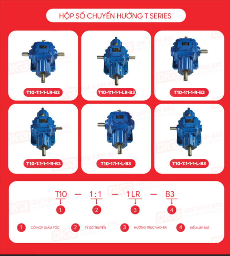 hộp số chuyển hướng t10-5:1