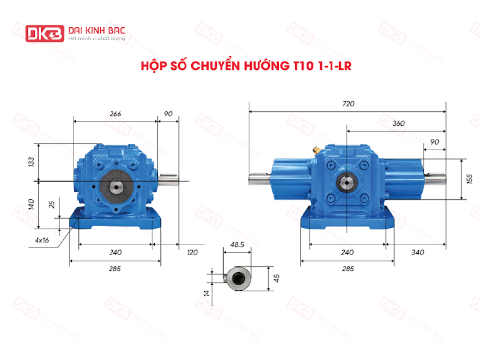 hộp số chuyển hướng t10-5:1