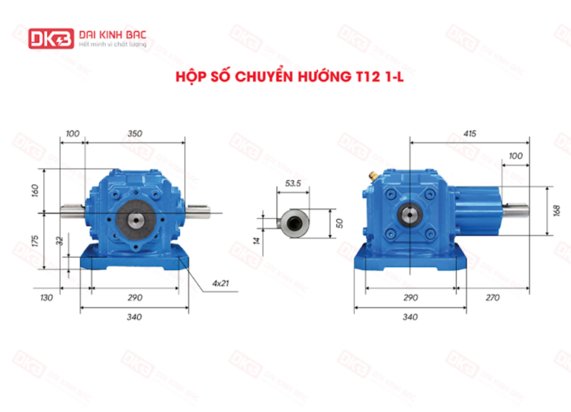 hộp số chuyển hướng t12-2.5:1
