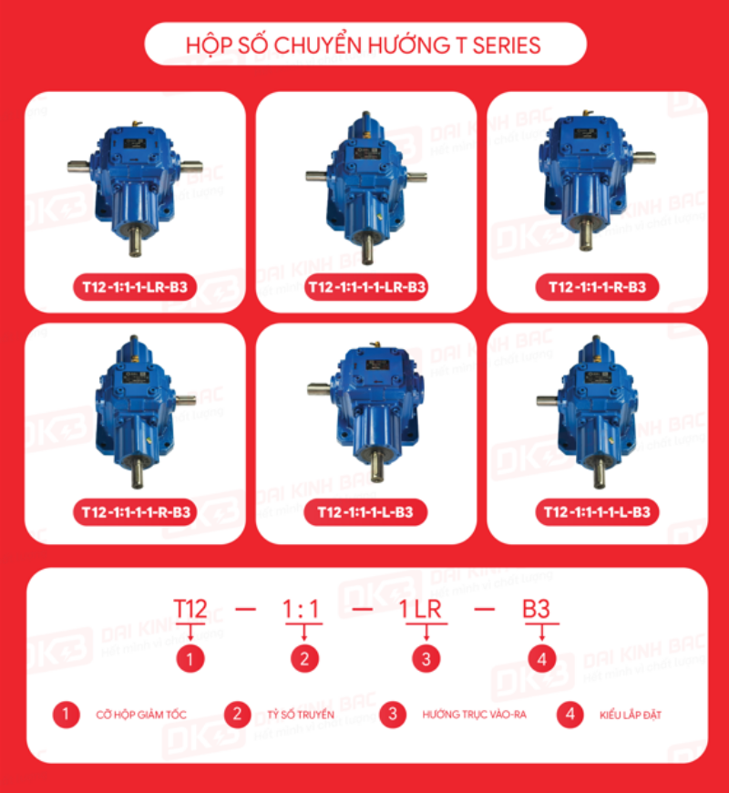hộp số chuyển hướng t12-4:1