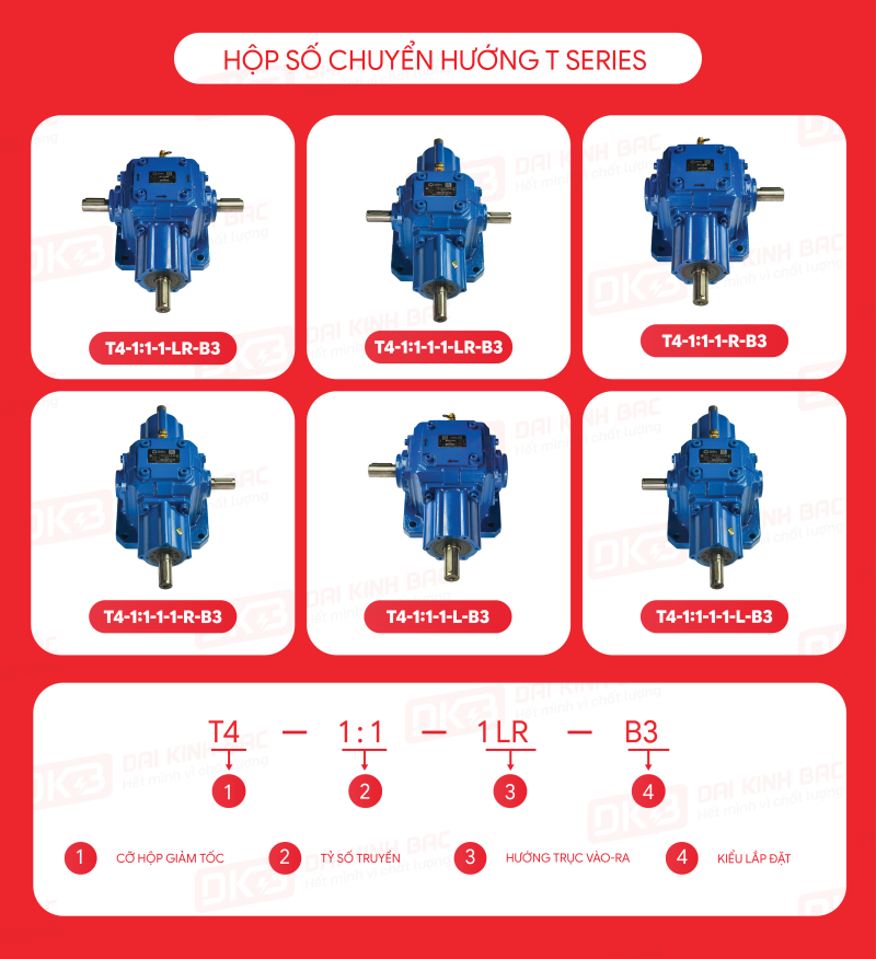 hộp số chuyển hướng t4-2:1