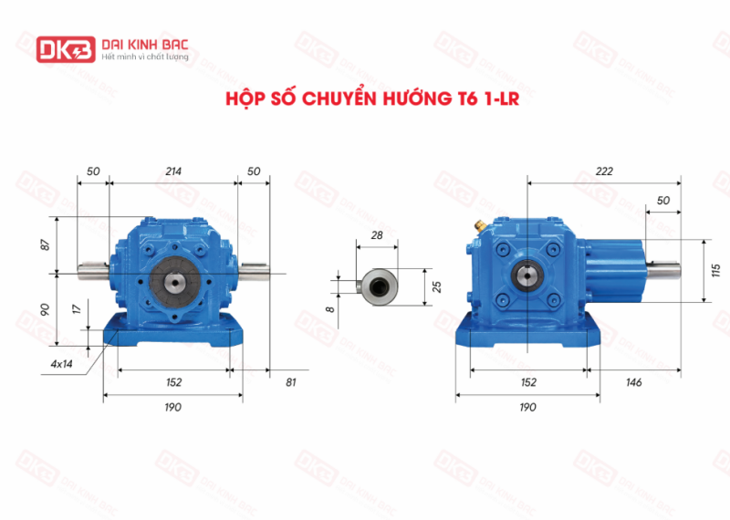 hộp số chuyển hướng t6-5:1