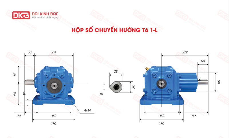 hộp số chuyển hướng t6-5:1