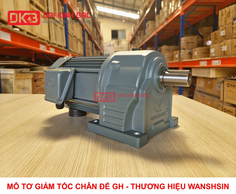 Mô tơ giảm tốc chân đế GH - thương hiệu Wanshsin mô tơ giảm tốc tải trọng trung bình