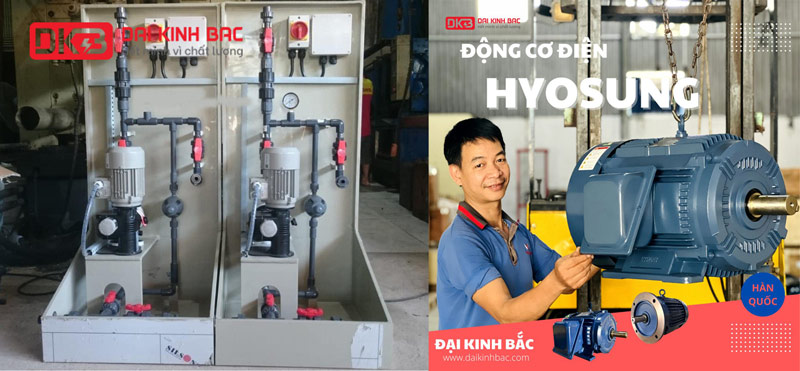 động cơ bơm nước 1.5kw 2hp hyosung hàn quốc