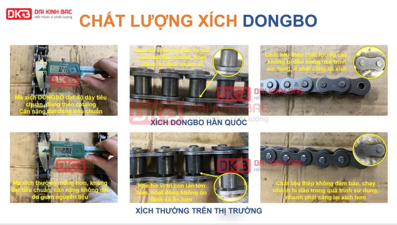Xích Công Nghiệp Dongbo DBC 240 - Bước Xích 76.2mm