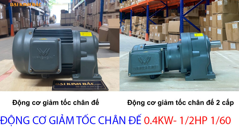 động cơ giảm tốc chân đế 0.4kw 1.2hp 1.60