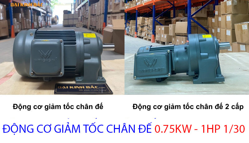 động cơ giảm tốc chân đế 0.75kw 1/30