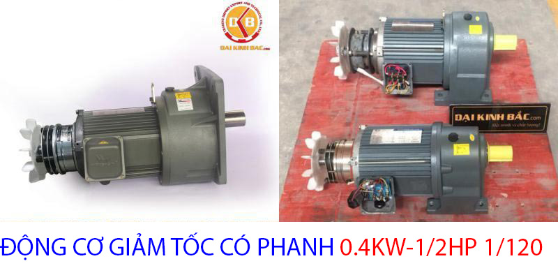 động cơ giảm tốc có phanh 0.4kw 1.2hp 1.120
