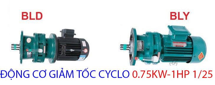 động cơ giảm tốc cyclo 0.75kw 1hp 1.25