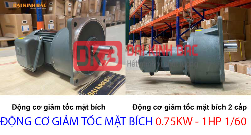 động cơ giảm tốc mặt bích 0.75kw 1hp 1.60