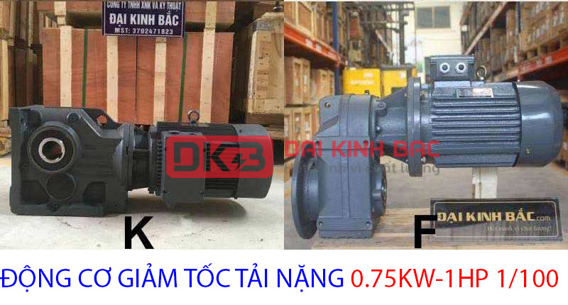 động cơ giảm tốc chân đế 0.75kw 1hp 1.100