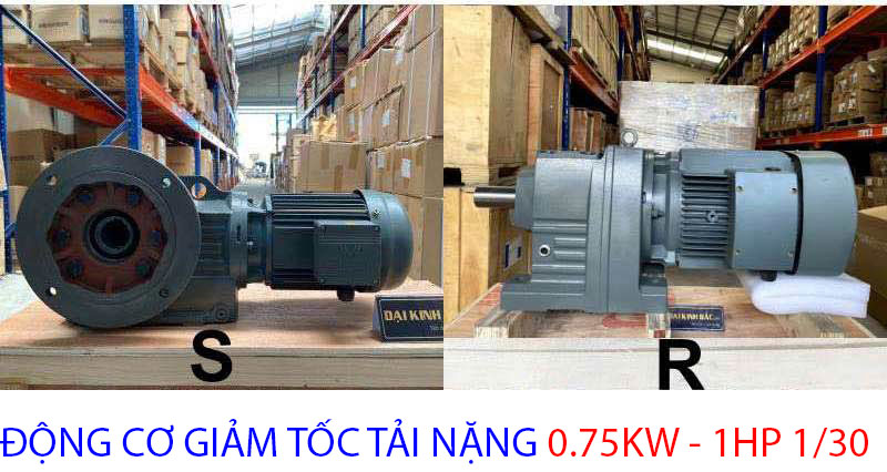 động cơ giảm tốc tải nặng 0.75kw 1hp 1.30