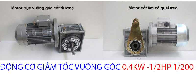 động cơ giảm tốc vuông góc 0.4kw 1.2hp 1.200
