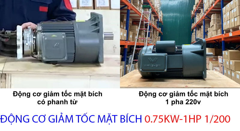 động cơ mặt bích 0.75kw 1hp 1.200