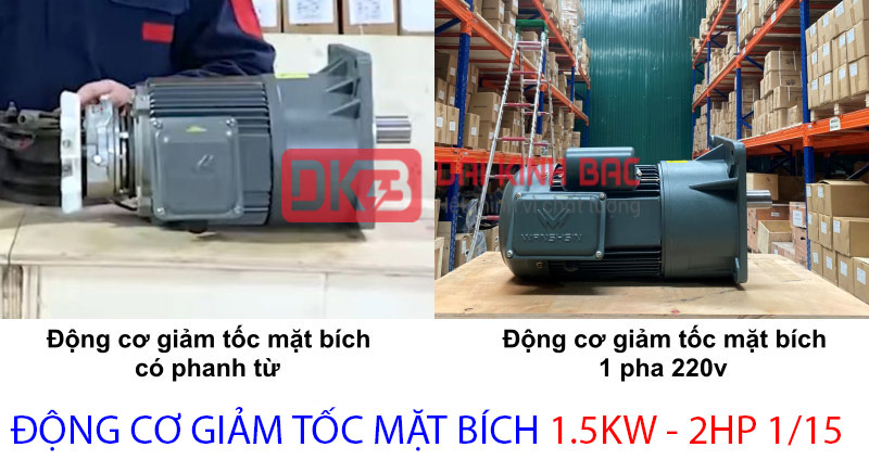 động cơ giảm tốc mặt bích 1.5kw 2hp 1.15